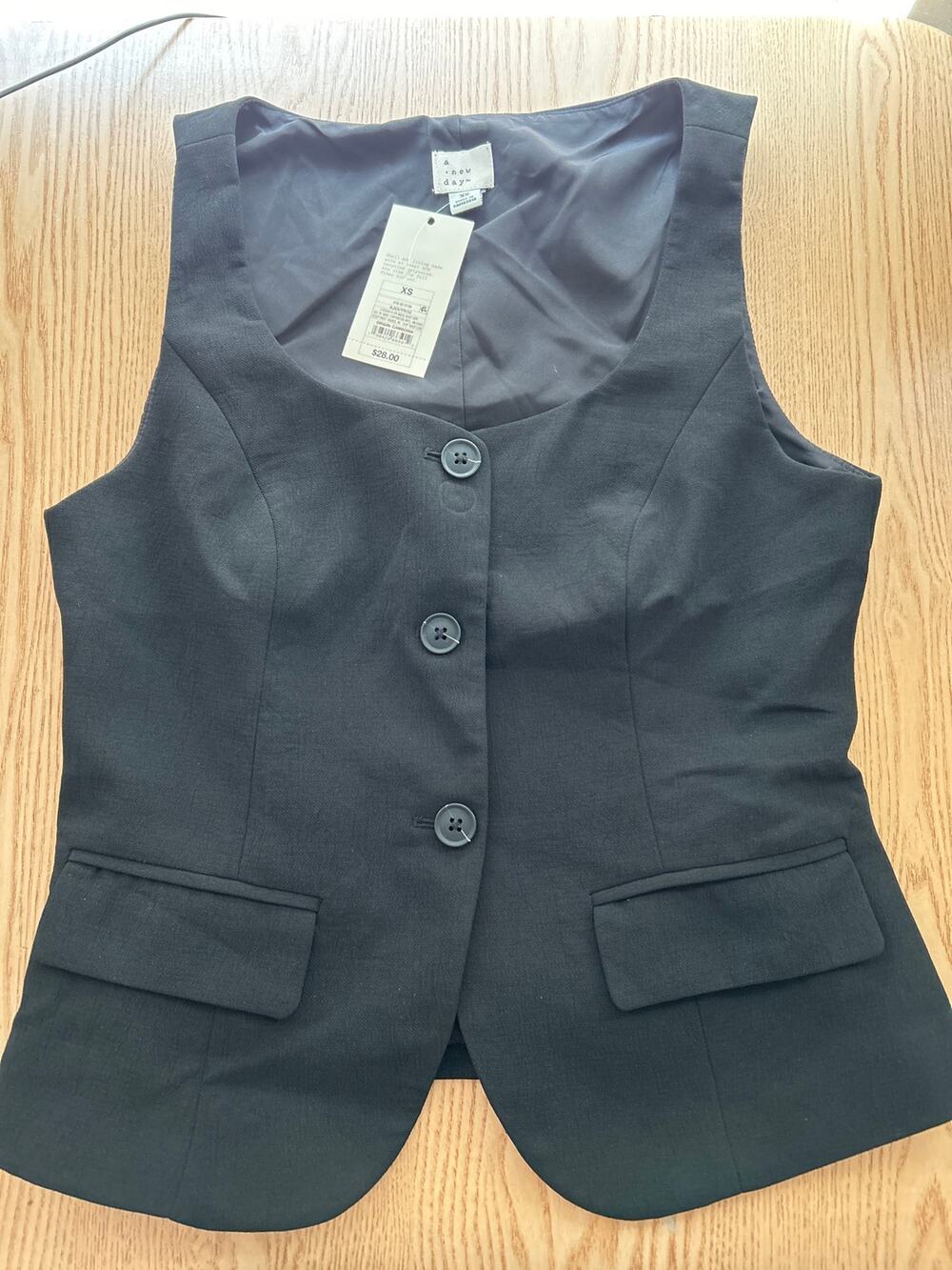 New Women's A New Day Vest Polyester Some Stretch Black Size Xs